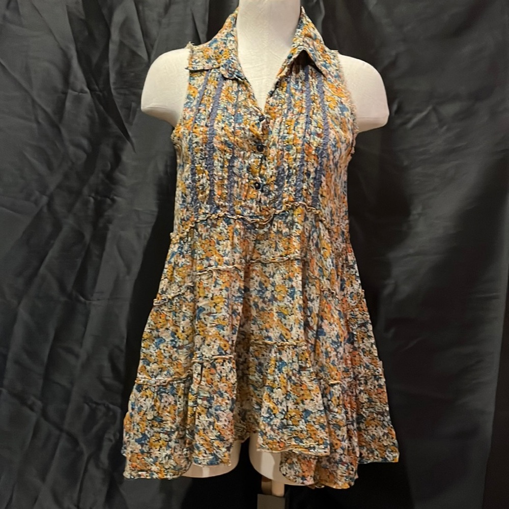 free people short sleeve ruffled bottom